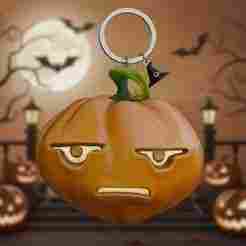 Crypt Keeper's Halloween Pumpkin Keychain (No Supports)