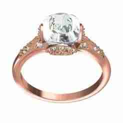 Cushion Stone Vintage Style Engagement Ring