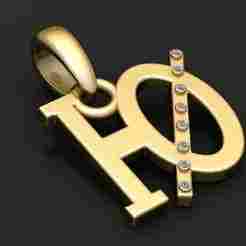 custom letter pendant  3D printable model