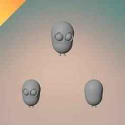 Cute Bean Character STL GLB Kawaii Toy Model for 3D Printing