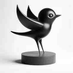 Cute Bird Kid Showpiece – Open Wings 3D Print Figurine