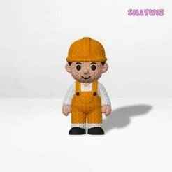 Cute Construction Worker Boy – Knitted – Crochet