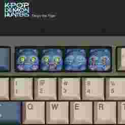 CUTE DERPY - KPOP DEMON HUNTERS ANIME KEYCAPS - MECHANICAL KEYBOARD