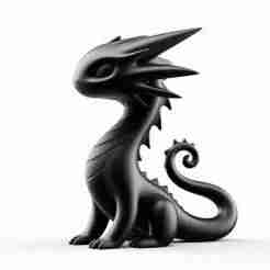 Cute Dragon Showpiece 3D Print – Fantasy Decorative Model