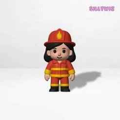 Cute Firefighter Girl