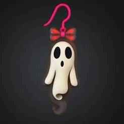 Cute Ghost Earring / Charm - Halloween Jewelry & Accessory