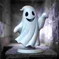 Cute Ghost STL – Halloween 3D Print Model
