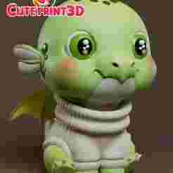 CUTE GREEN DRAGON STL