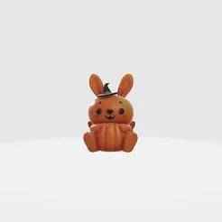 Cute Halloween Pumpkin Bunny – 3D Printable Model