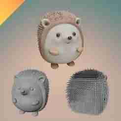 Cute Hedgehog 3D Model STL – Adorable Hedgehog Figurine for 3D Printing Animal Lovers and Decor