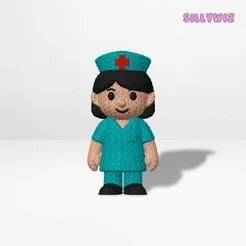 Cute Nurse Girl – Knitted – Crochet