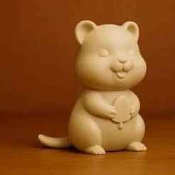 🦦 Cute Otter Figurine STL File - 3D Printable