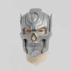 Cybernetic Skull Mask 3D for Sci-Fi Cosplay