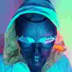 Cyberpunk Cosplay Sci-fi Mask Imbedded Visor