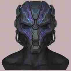 Cyberpunk Mechanical Lower Face Mask – Futuristic Tactical Jaw Armor Mouthpiece for Cosplay, Sci-Fi Character Design, 3D Modeling and Printing, High-Detail Cyber Tech Mask