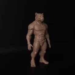 Cyberpunk Tiger – Armored Futuristic 3D Printable Statue