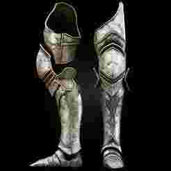 DARK CRUSADER LEG ARMOR SABATONS GREAVES POLEYNS CUISSES – LORDS OF THE FALLEN FAN ART STL