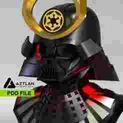 Darth Vader Samurai Helmet - Pepakura