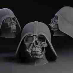 Darth Vader Skull / With Updated hole fix