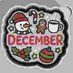 ☃️🍬 December Badge – Freshie, Keychain, Resin & Candle Mold