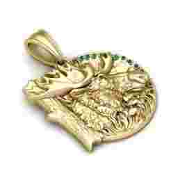 Deer Head Pendant  3D Printable Model