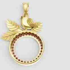 delicate golden bird  3D printable model