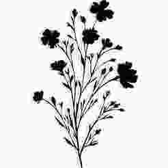 Delicate wildflowers in ink 2 - 2D/3D Wall Art STL+SVG For CNC Router, Plasma, Waterjet, Laser & 3D Printer