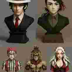 Demon Slayer Upper Moon Bust Collection