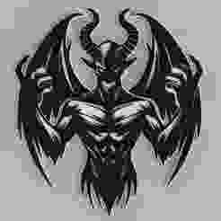 DEMON with wings Diablo Wall Painting