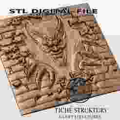 Demonic Creature Breaking Through Wall – Horror Halloween Relief – 3D STL Model