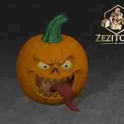 👉 Demonic pumpkin - Halloween 3D model - optimized for resin printing