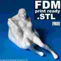 Desktop Sculpture #1 (A Relaxed Woman On A Sofa)