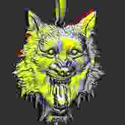 Detailed Sculpt of Fox Pendant