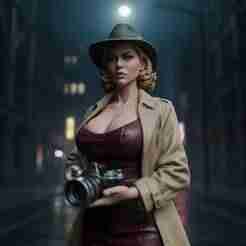 Detective girl 3D model for printing