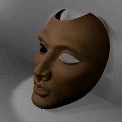 Devil Horn Mask STL File – 3D Printable Demon Horn Cosplay Mask, Halloween Prop, Gothic Wall Art
