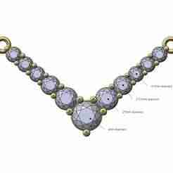 Diamond V pendant and bracelet charm