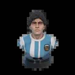 diego maradona bust 3d model