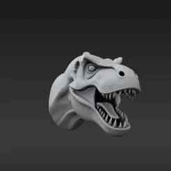 Dinosaur Head Mount for Wall Display