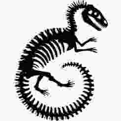 dinosaur skeleton arranged in a spiral - 2D/3D Wall Art STL+SVG For CNC Router, Plasma, Waterjet, Laser & 3D Printer