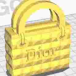 Dior bag keychain charm