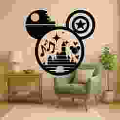 Disney Stars Wars Mickey Mouse - Wall Art Multicolor