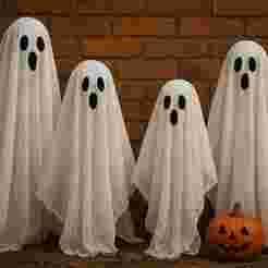 DIY Halloween Ghost Decorations with Pumpkin
