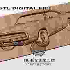 Dodge Charger 1969 – Classic Muscle Car Bas Relief – 3D STL Model
