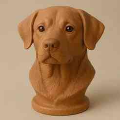 Dog Bust Sculpture – 3D Printable STL File