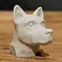 Dog Head STL - 3D Print Ready 3D print model