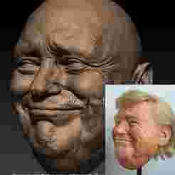 donald trump model with mold