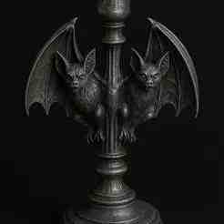 double bat candleholder