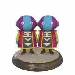 “Dragon Ball – Dual Zeno Sama (3D Statue on Circular Base)”