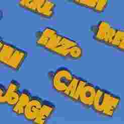 Dragon Ball style keyring pack - 364 Brazilian names