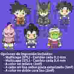 Dragon Ball Z Chibi keychain pack (6 keychains)